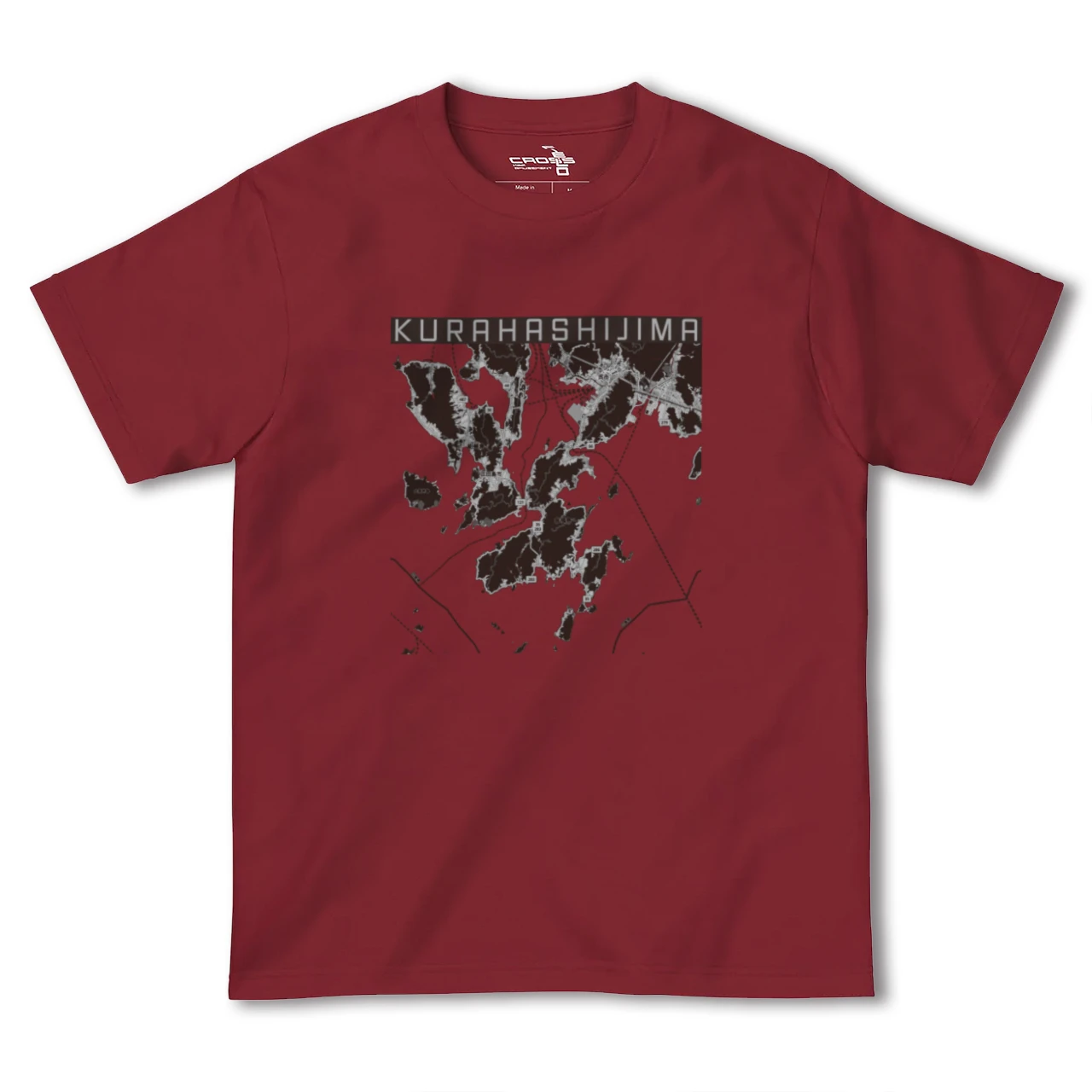 【倉橋島（広島県）】地図柄ヘビーウェイトTシャツ