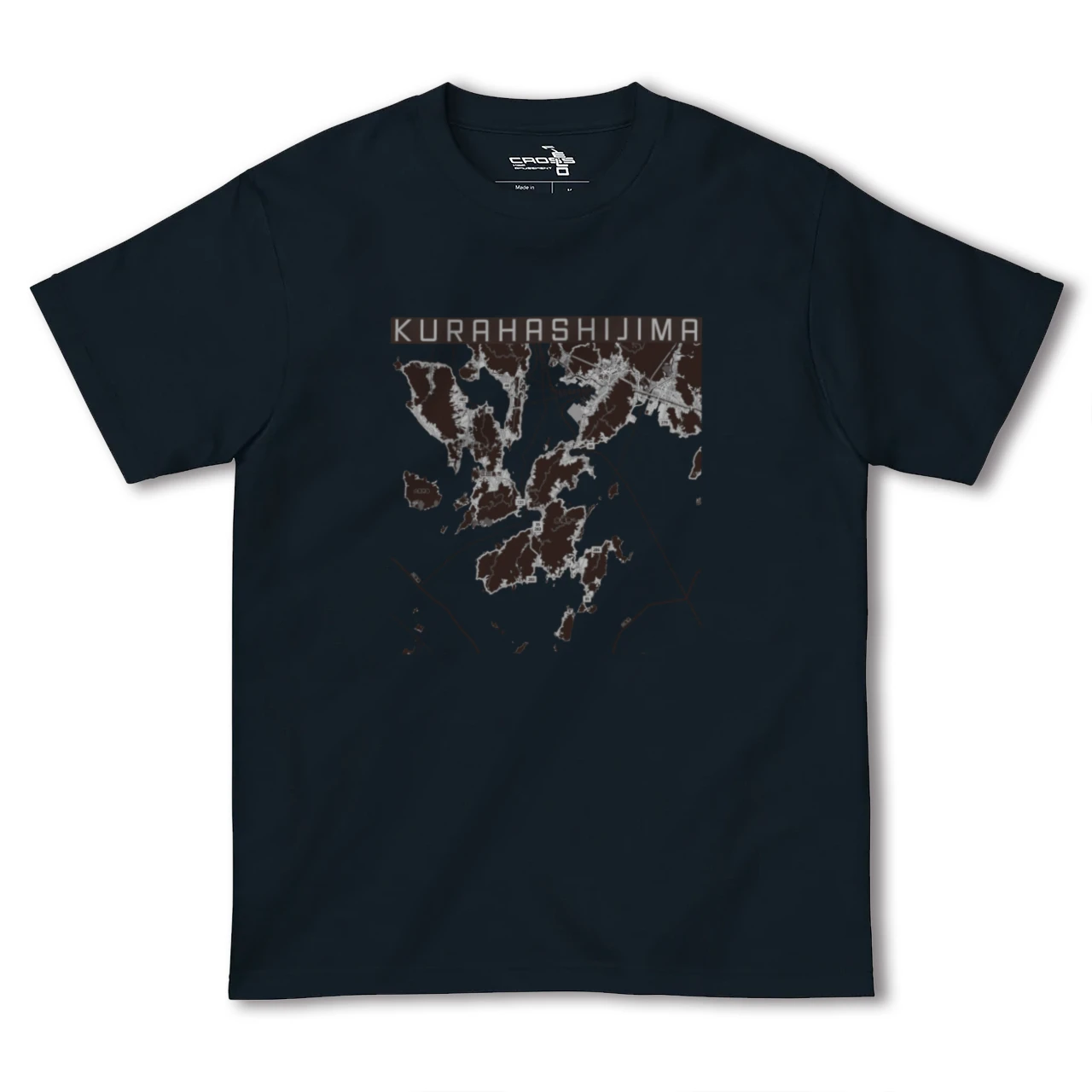 【倉橋島（広島県）】地図柄ヘビーウェイトTシャツ