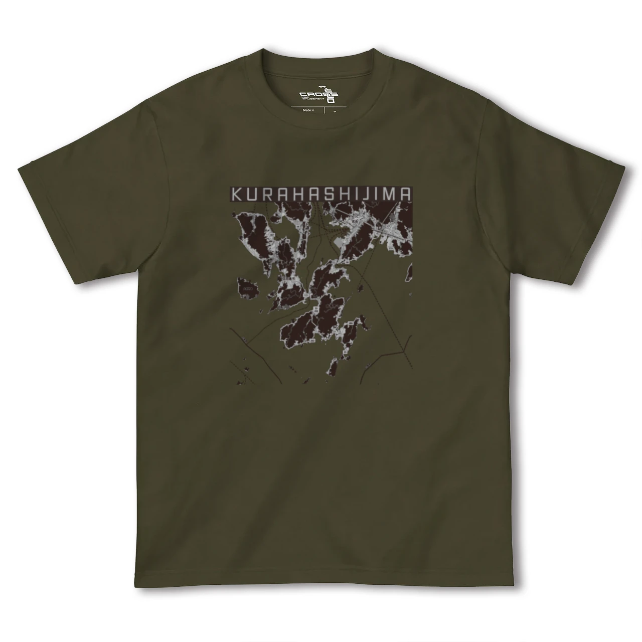 【倉橋島（広島県）】地図柄ヘビーウェイトTシャツ