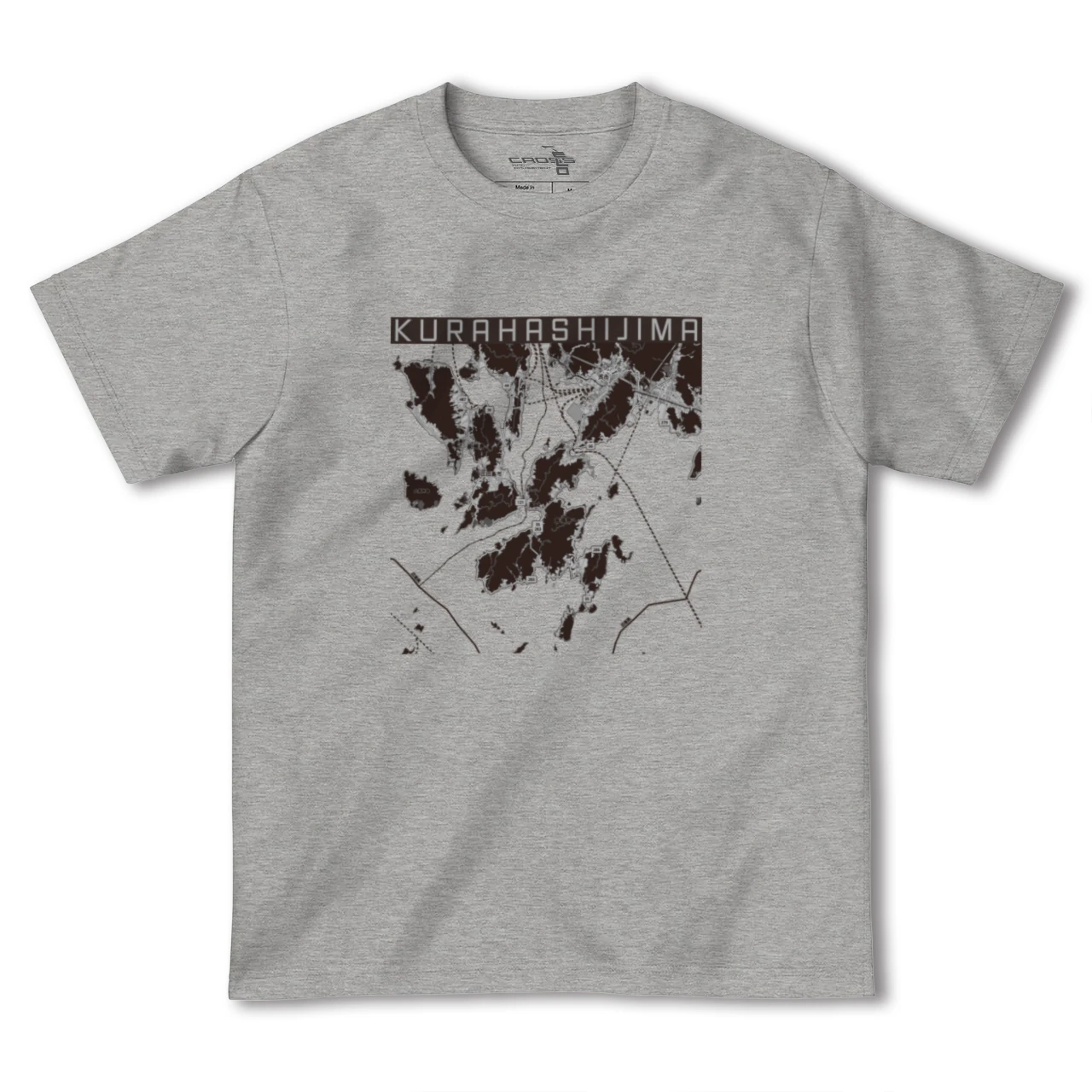 【倉橋島（広島県）】地図柄ヘビーウェイトTシャツ