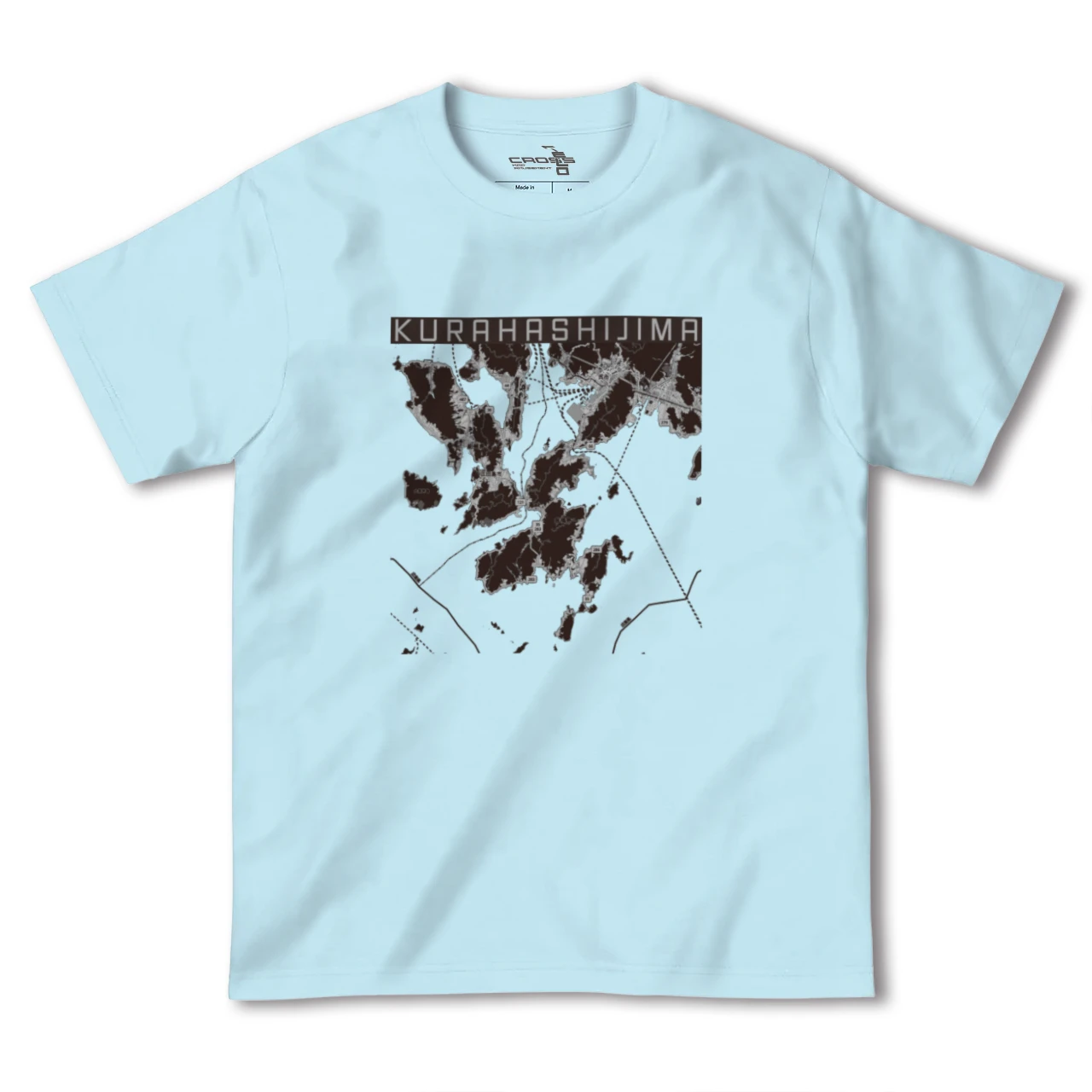 【倉橋島（広島県）】地図柄ヘビーウェイトTシャツ
