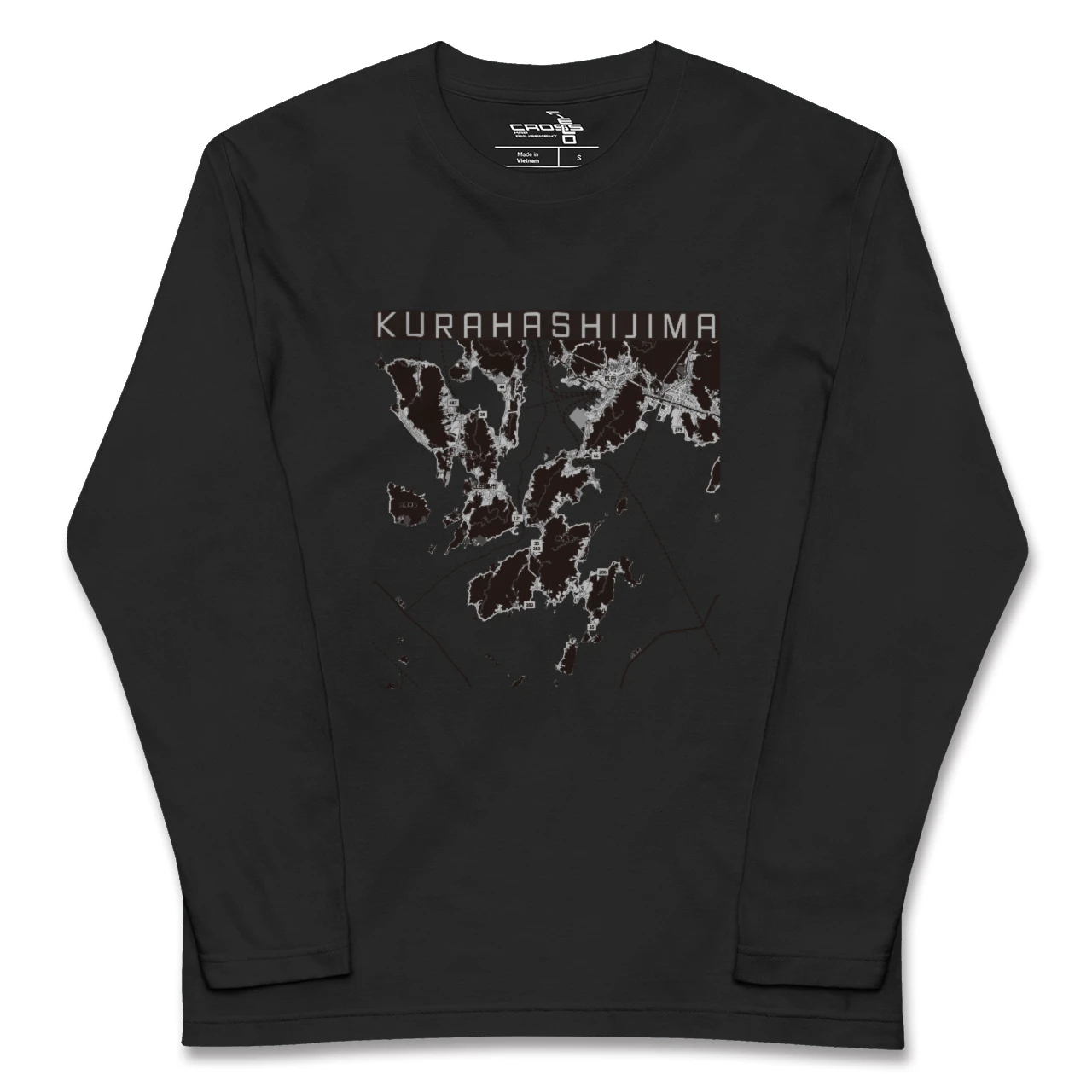 【倉橋島（広島県）】地図柄ロングスリーブTシャツ