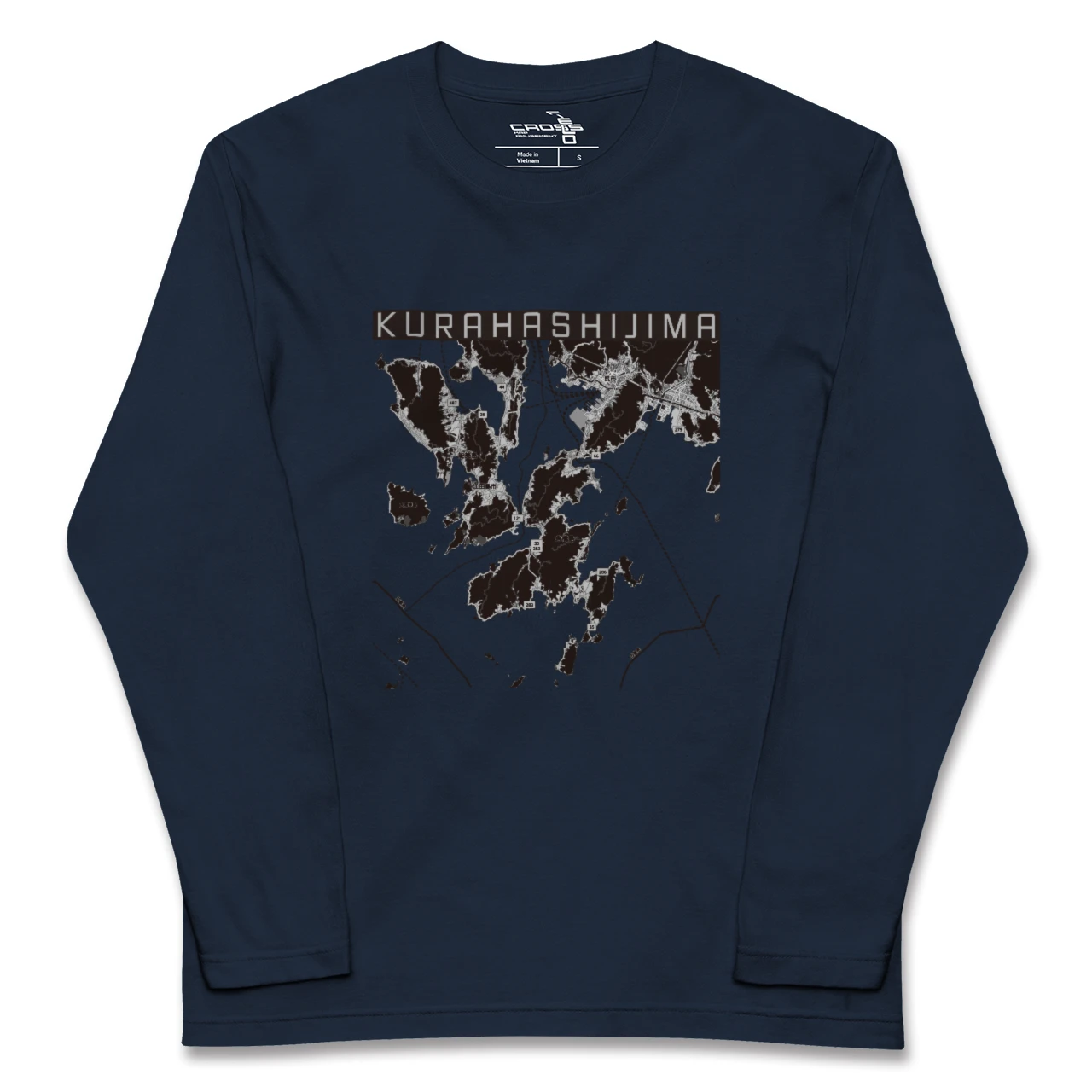 【倉橋島（広島県）】地図柄ロングスリーブTシャツ