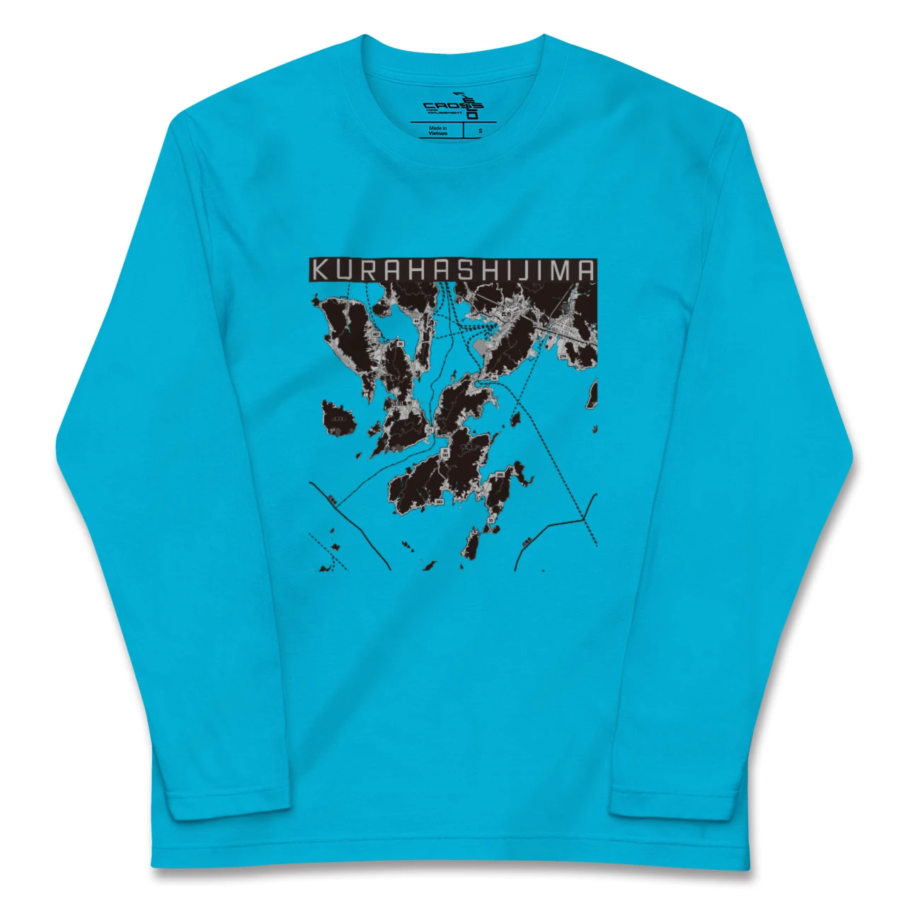 【倉橋島（広島県）】地図柄ロングスリーブTシャツ