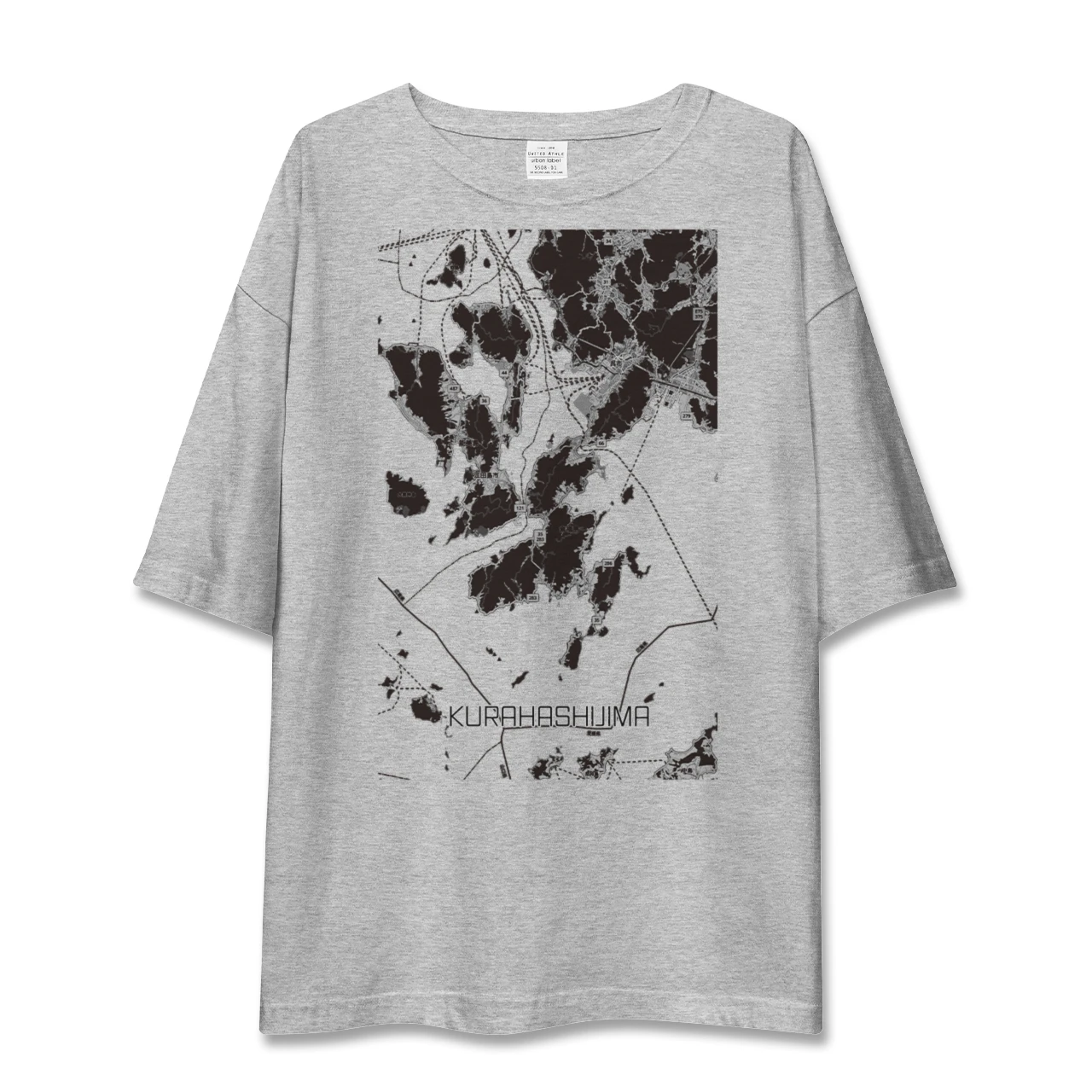 【倉橋島（広島県）】地図柄ビッグシルエットTシャツ