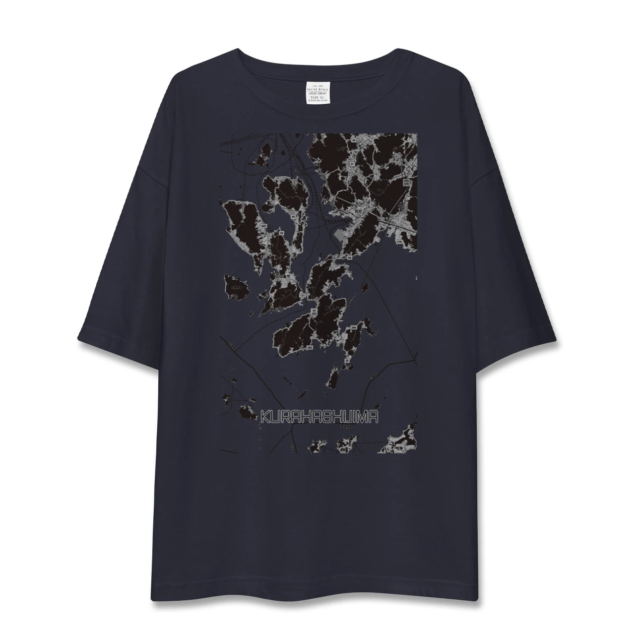 【倉橋島（広島県）】地図柄ビッグシルエットTシャツ
