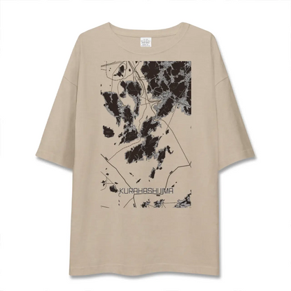 【倉橋島（広島県）】地図柄ビッグシルエットTシャツ