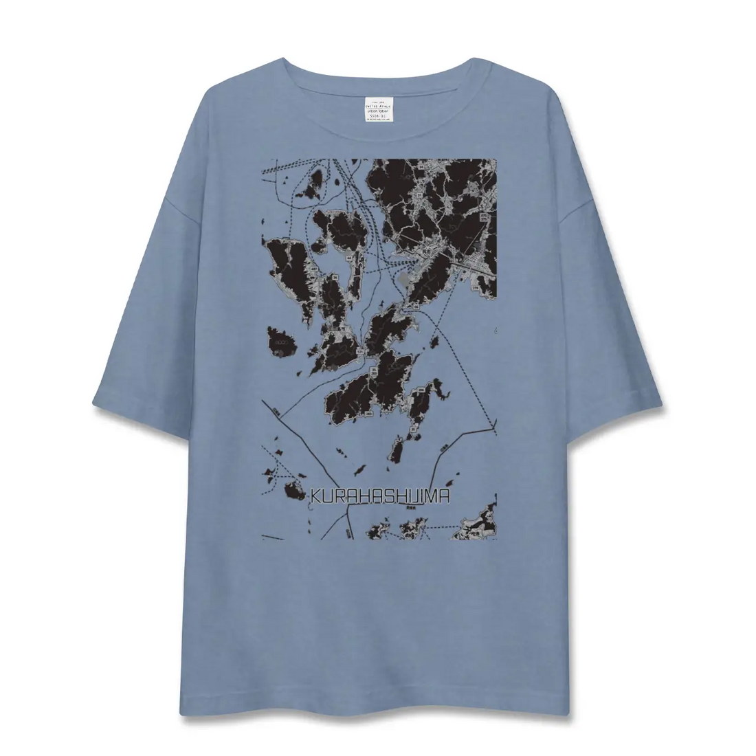 【倉橋島（広島県）】地図柄ビッグシルエットTシャツ