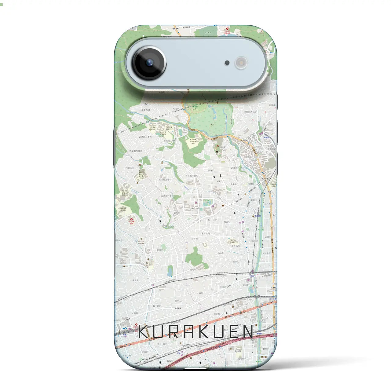 【苦楽園（兵庫県）】地図柄iPhoneケース（バックカバータイプ）