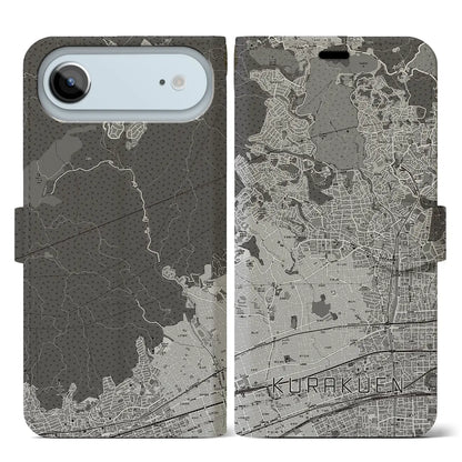 【苦楽園（兵庫県）】地図柄iPhoneケース（手帳タイプ）