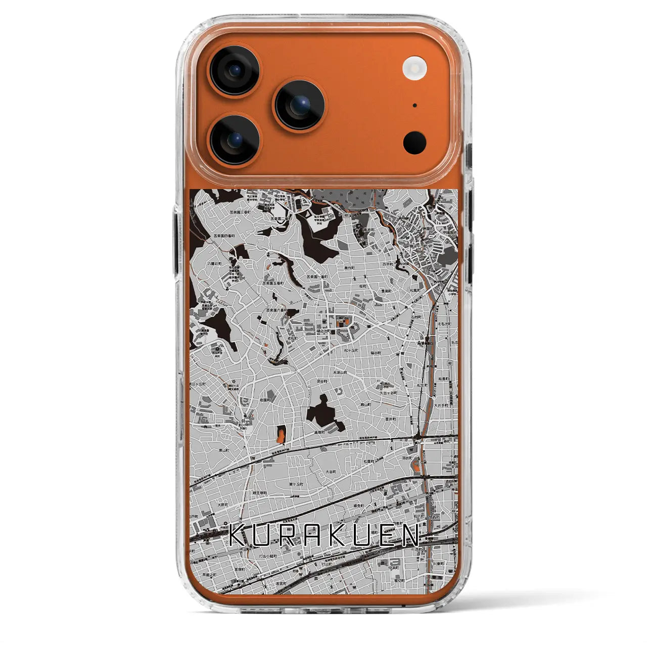 【苦楽園（兵庫県）】地図柄iPhoneケース（MagSafeタイプ）