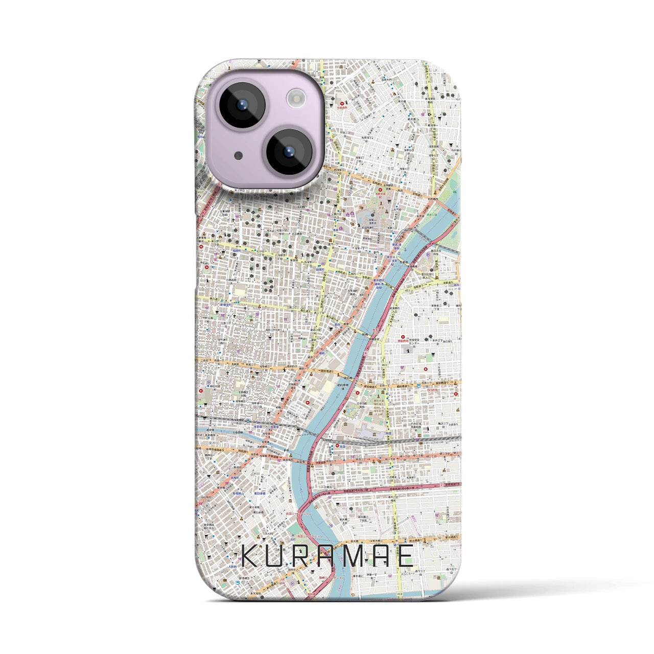 【蔵前（東京都）】地図柄iPhoneケース（バックカバータイプ）