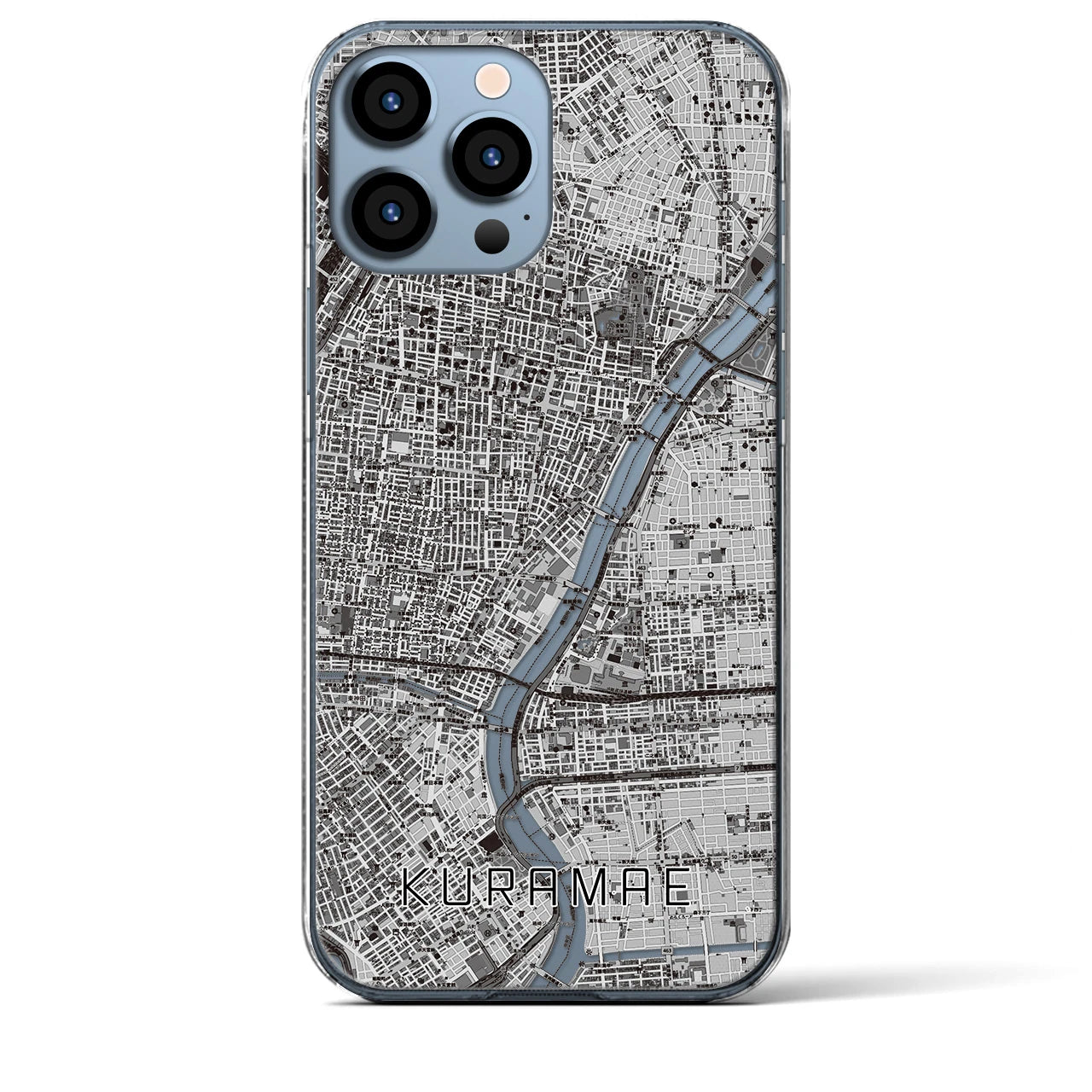 【蔵前（東京都）】地図柄iPhoneケース（クリアタイプ）