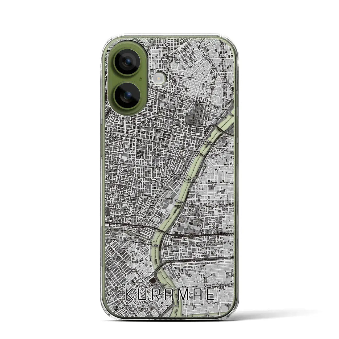【蔵前（東京都）】地図柄iPhoneケース（クリアタイプ）モノトーン・iPhone 17 Pro Max 用