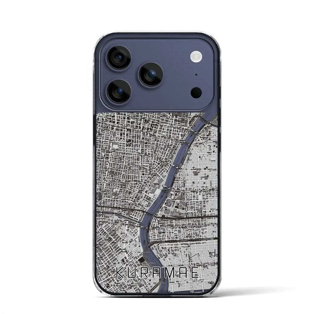 【蔵前(東京都)】地図柄iPhoneケース(クリアタイプ)モノトーン・iPhone 17 Pro Max 用
