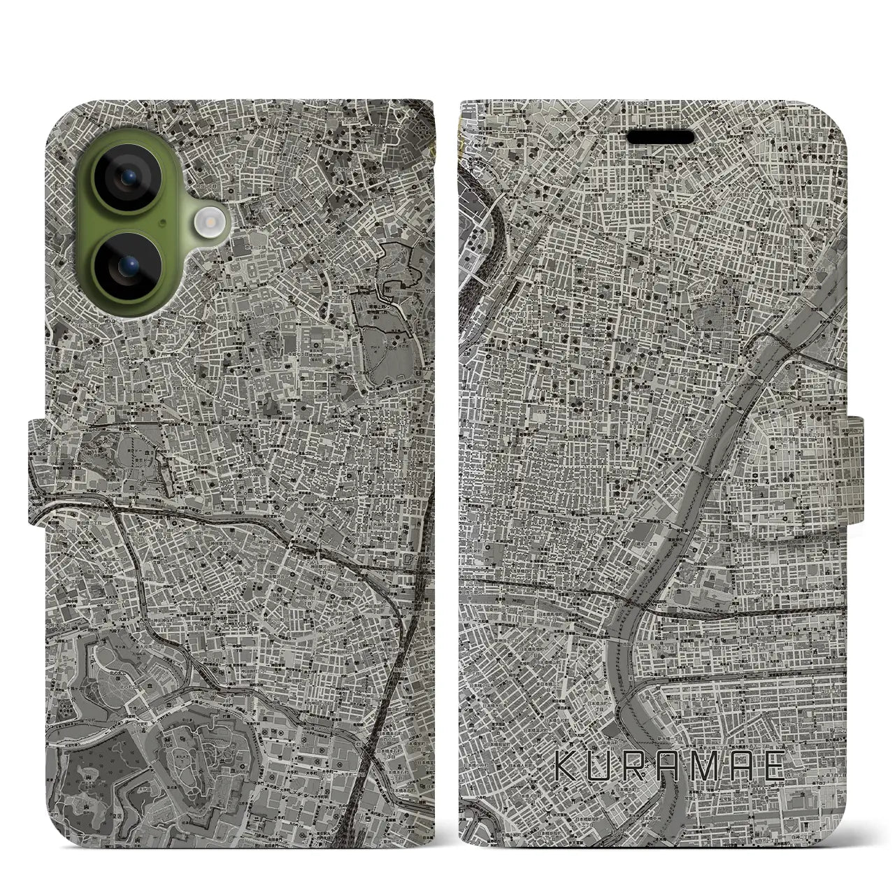 【蔵前（東京都）】地図柄iPhoneケース（手帳タイプ）