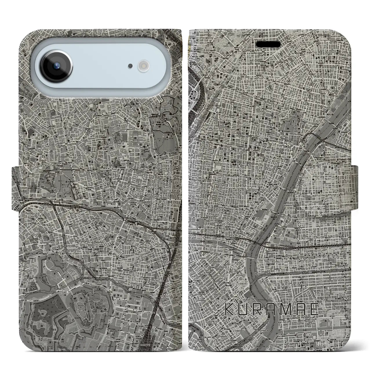 【蔵前（東京都）】地図柄iPhoneケース（手帳タイプ）