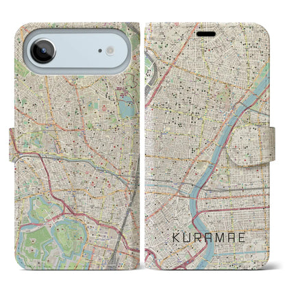 【蔵前（東京都）】地図柄iPhoneケース（手帳タイプ）