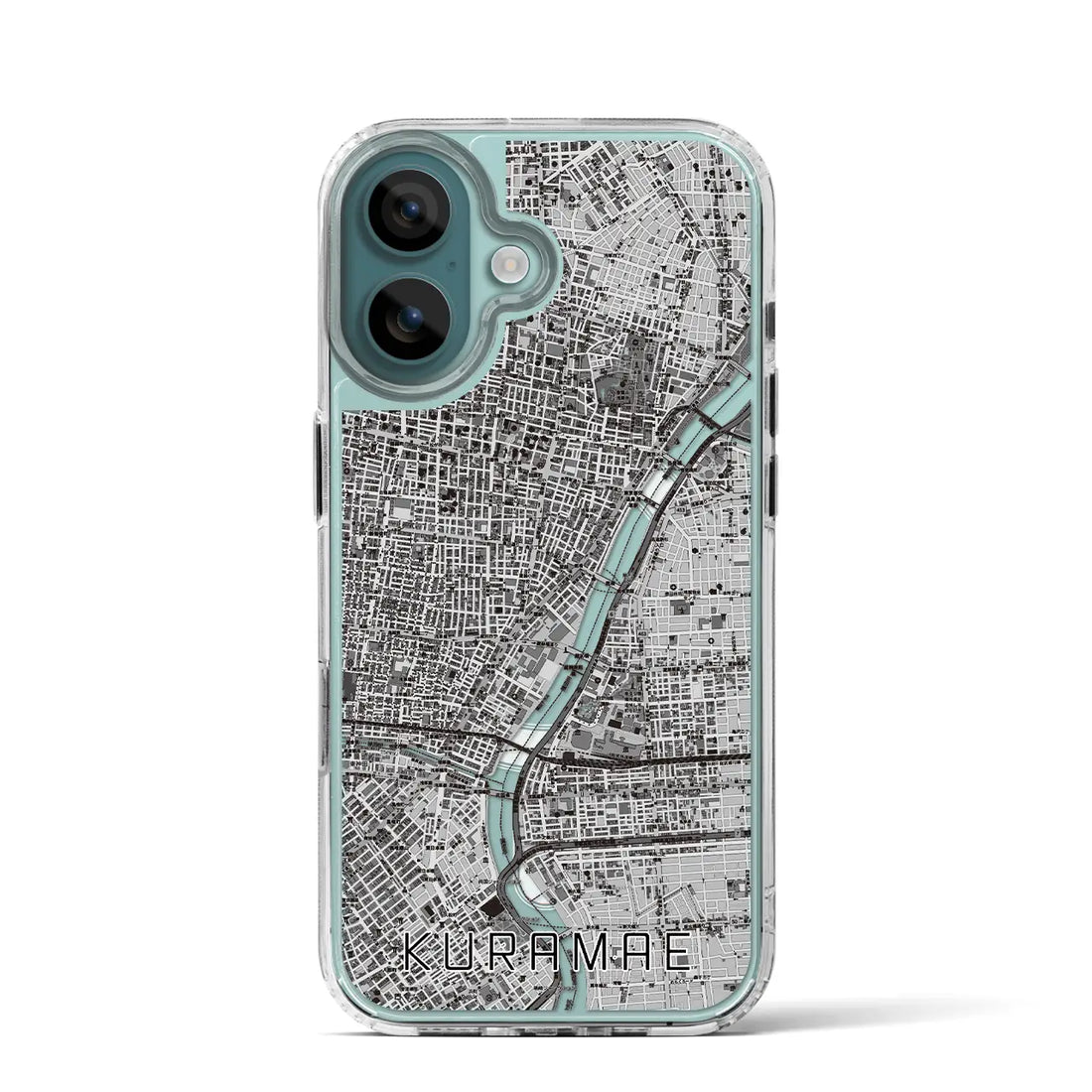 【蔵前（東京都）】地図柄iPhoneケース（MagSafeタイプ）モノトーン・iPhone 16 Pro 用