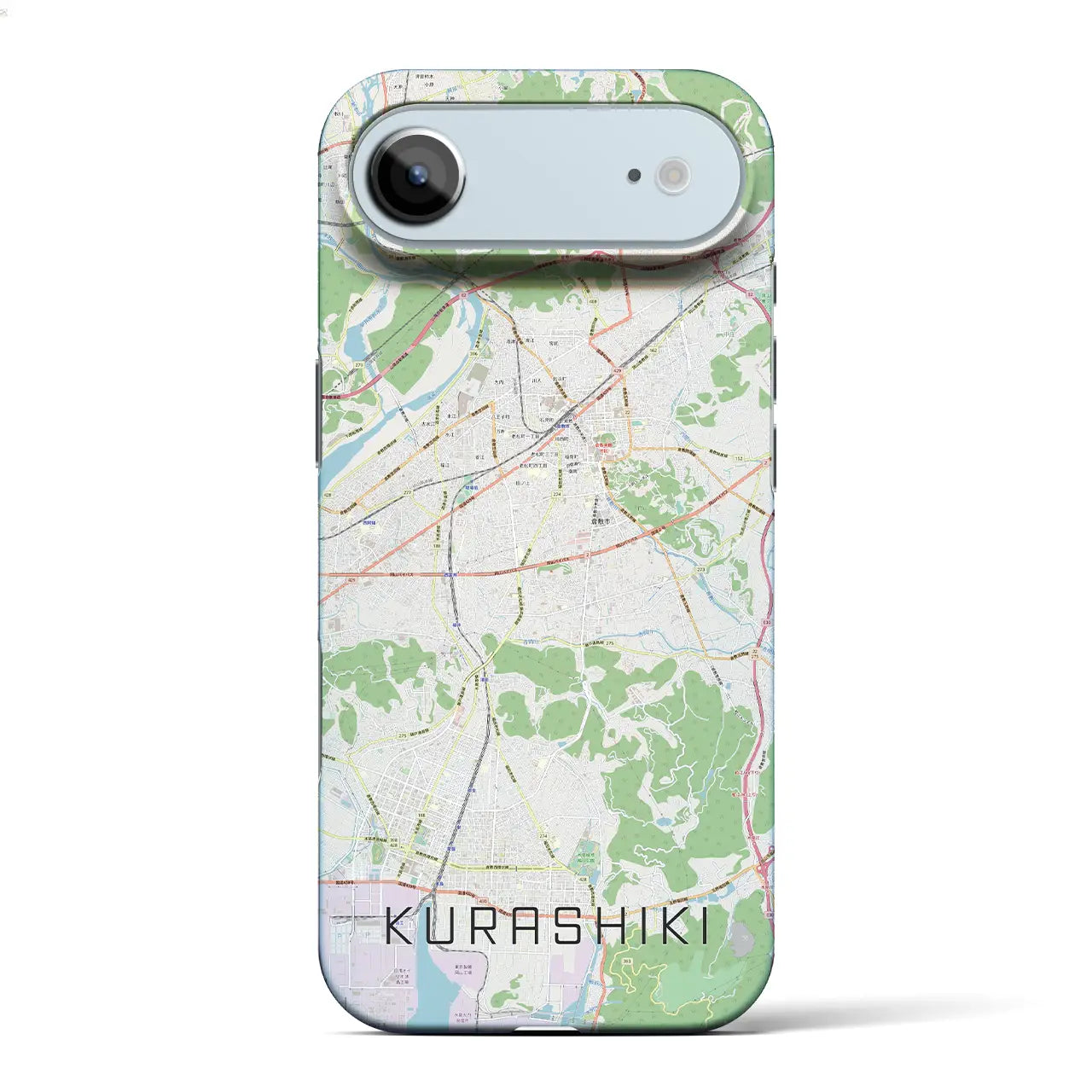 【倉敷（岡山県）】地図柄iPhoneケース（バックカバータイプ）