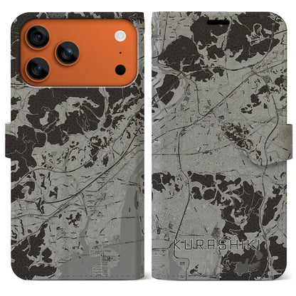 【倉敷（岡山県）】地図柄iPhoneケース（手帳タイプ）