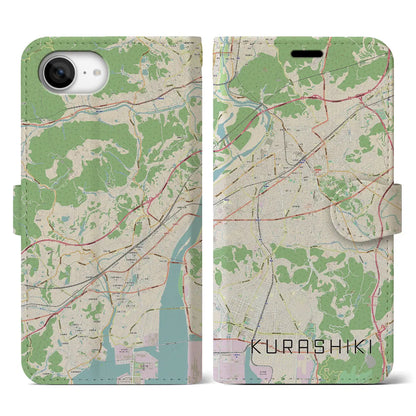 【倉敷（岡山県）】地図柄iPhoneケース（手帳タイプ）