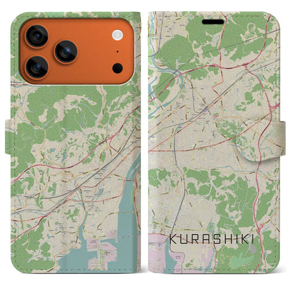 【倉敷（岡山県）】地図柄iPhoneケース（手帳タイプ）