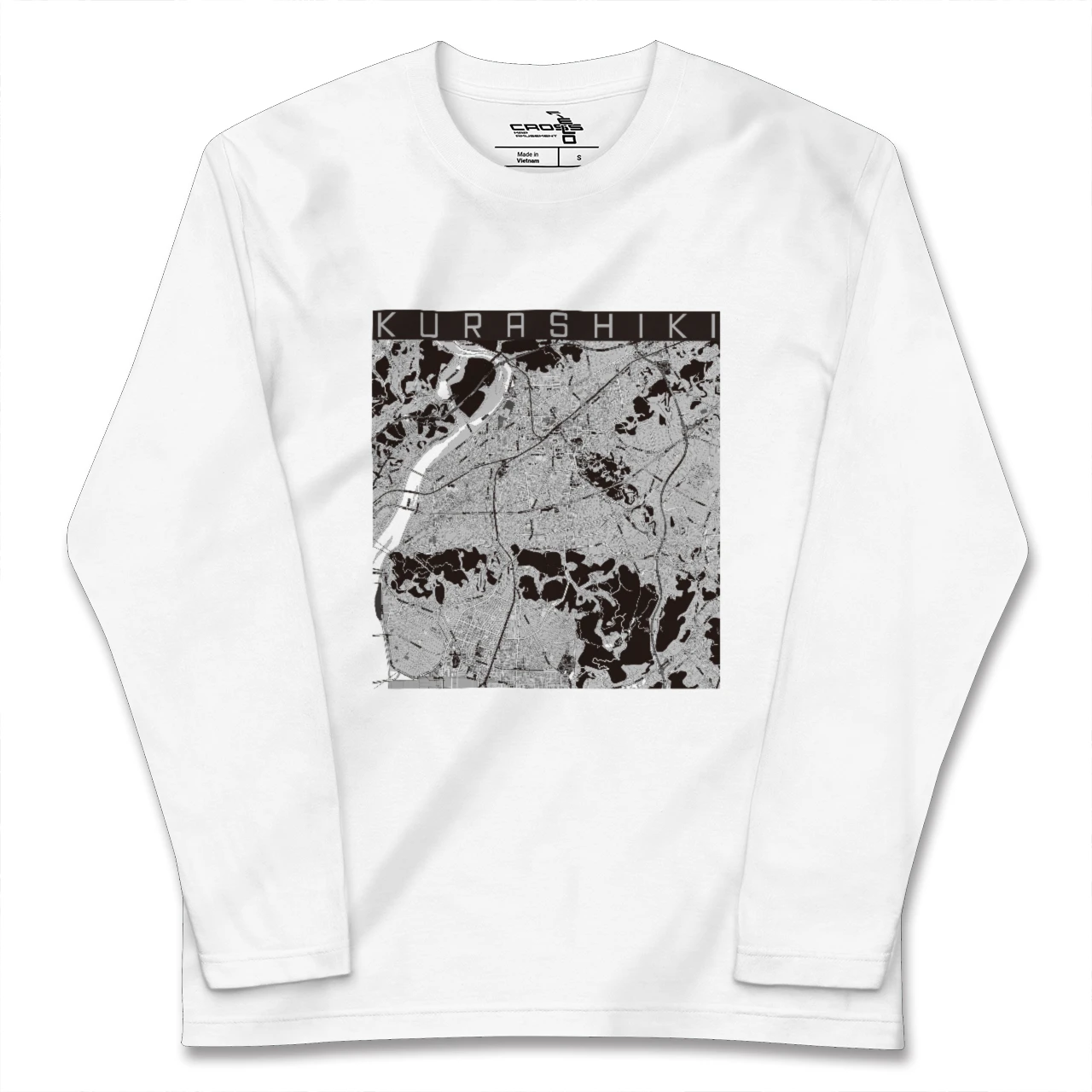 【倉敷（岡山県）】地図柄ロングスリーブTシャツ