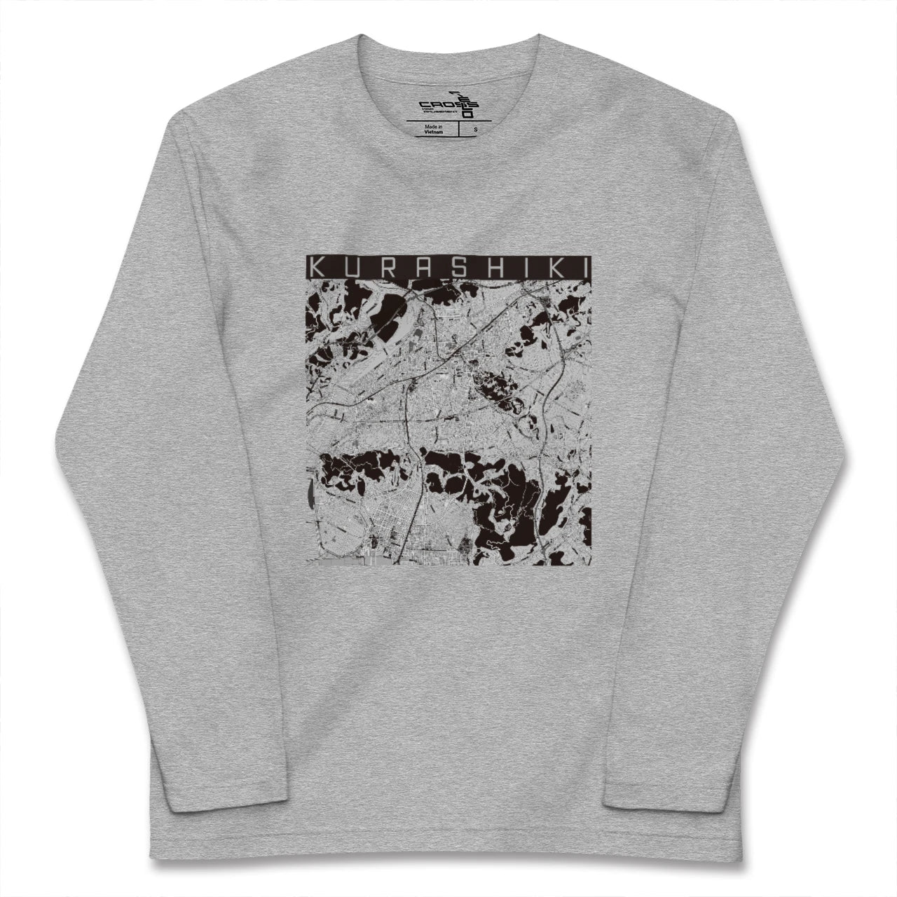 【倉敷（岡山県）】地図柄ロングスリーブTシャツ