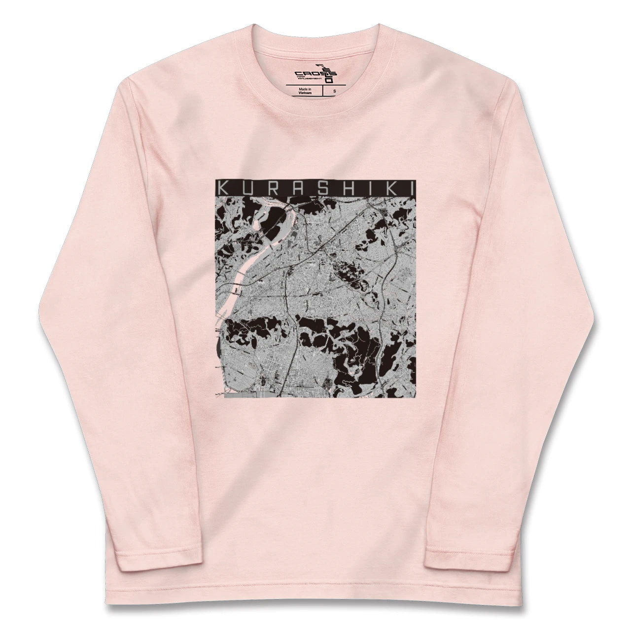 【倉敷（岡山県）】地図柄ロングスリーブTシャツ