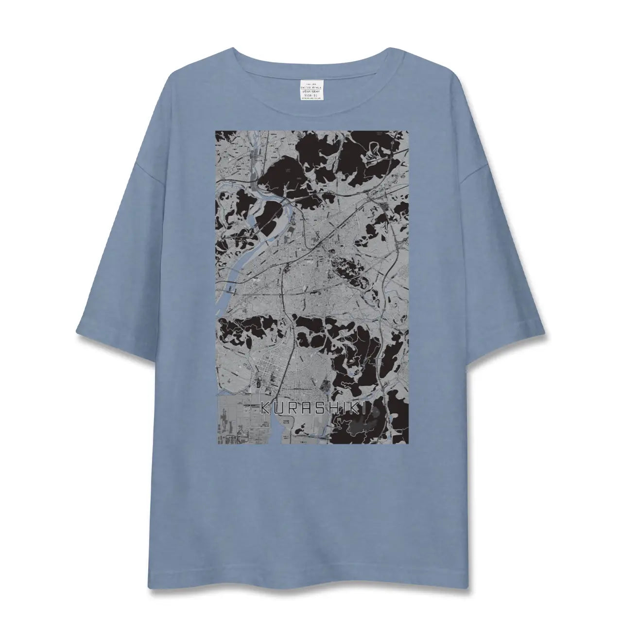 【倉敷（岡山県）】地図柄ビッグシルエットTシャツ