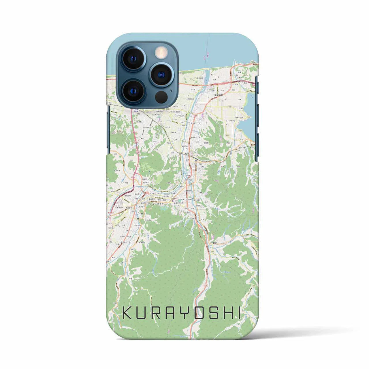 【倉吉（鳥取県）】地図柄iPhoneケース（バックカバータイプ）