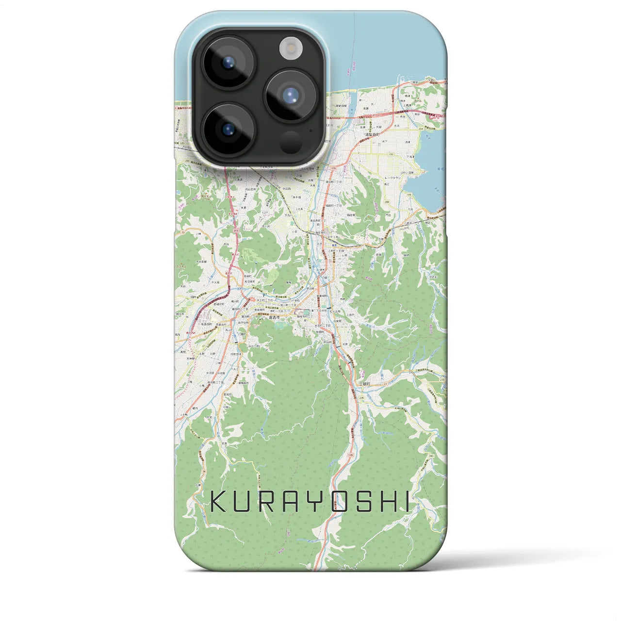 【倉吉（鳥取県）】地図柄iPhoneケース（バックカバータイプ）