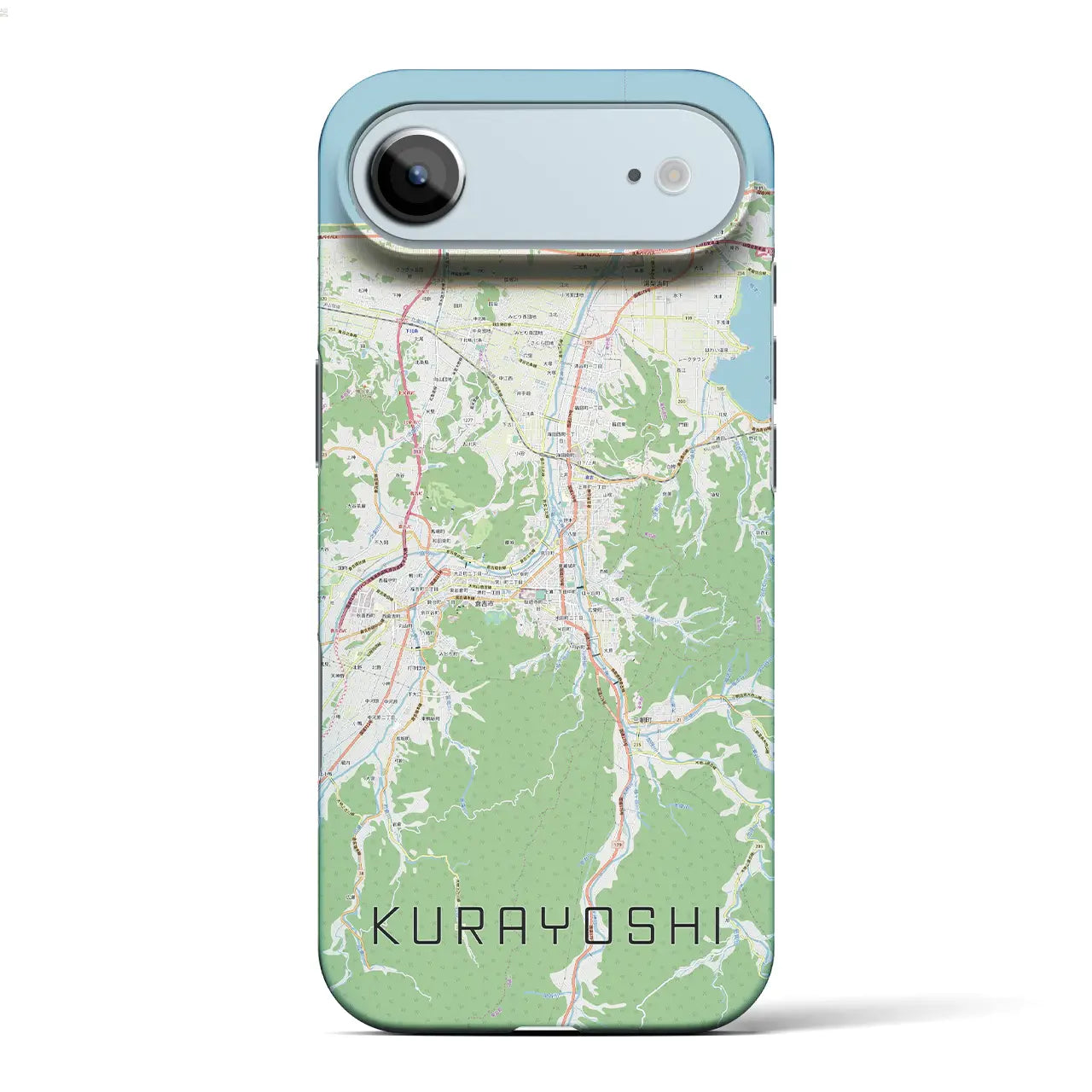 【倉吉（鳥取県）】地図柄iPhoneケース（バックカバータイプ）