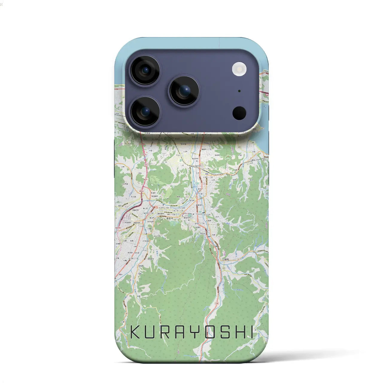 【倉吉（鳥取県）】地図柄iPhoneケース（バックカバータイプ）