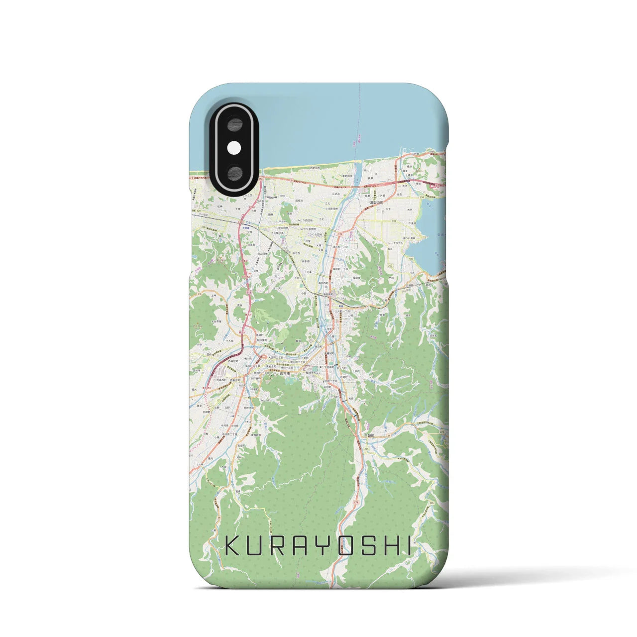 【倉吉（鳥取県）】地図柄iPhoneケース（バックカバータイプ）