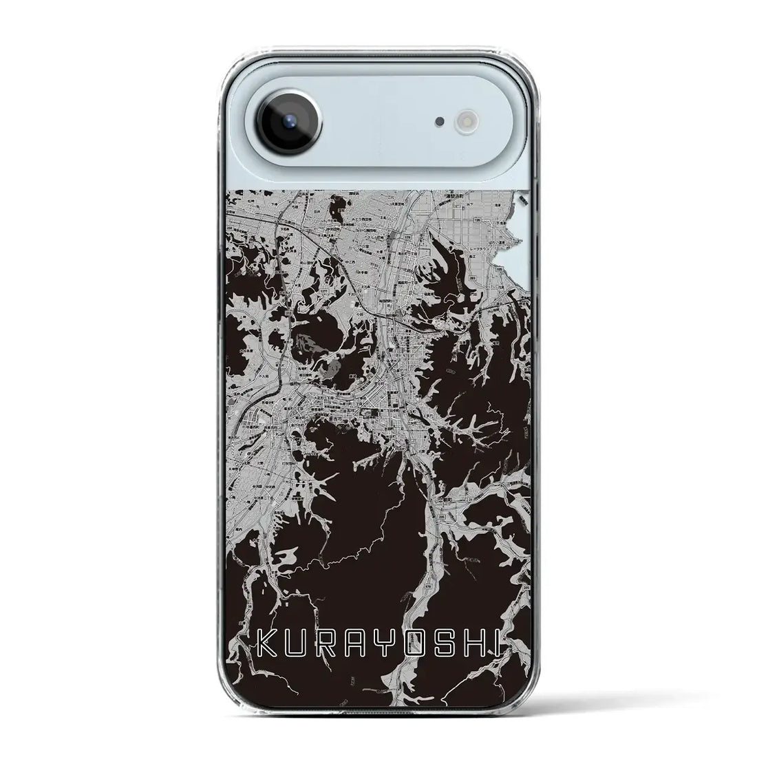 【倉吉(鳥取県)】地図柄iPhoneケース(クリアタイプ)モノトーン・iPhone 17 Pro Max 用
