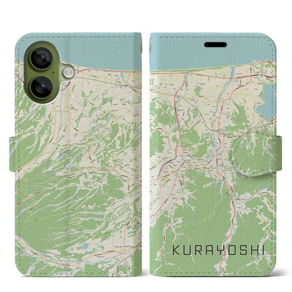 【倉吉（鳥取県）】地図柄iPhoneケース（手帳タイプ）