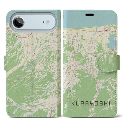 【倉吉（鳥取県）】地図柄iPhoneケース（手帳タイプ）