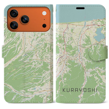 【倉吉（鳥取県）】地図柄iPhoneケース（手帳タイプ）
