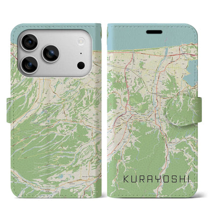 【倉吉（鳥取県）】地図柄iPhoneケース（手帳タイプ）