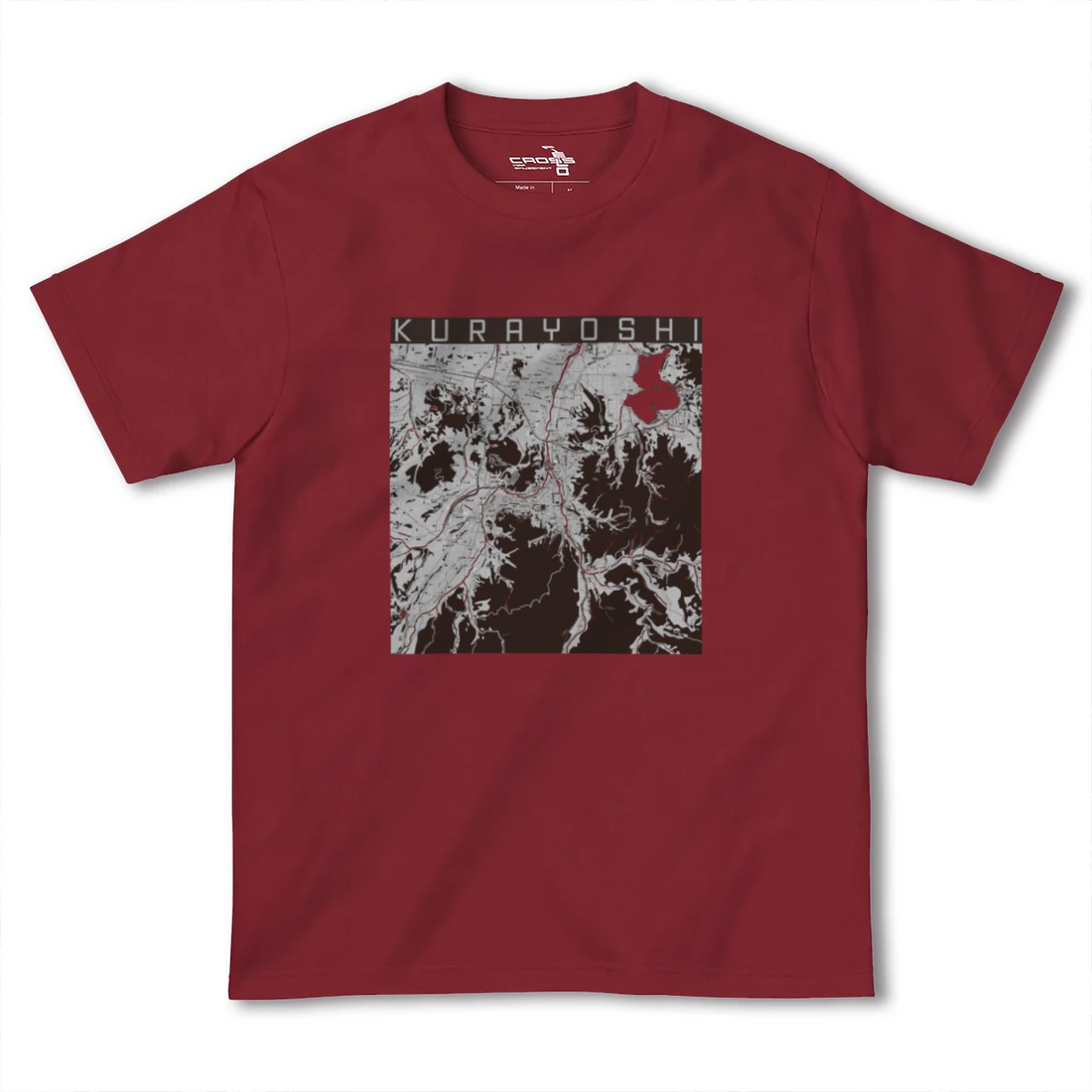 【倉吉(鳥取県)】地図柄ヘビーウェイトTシャツ