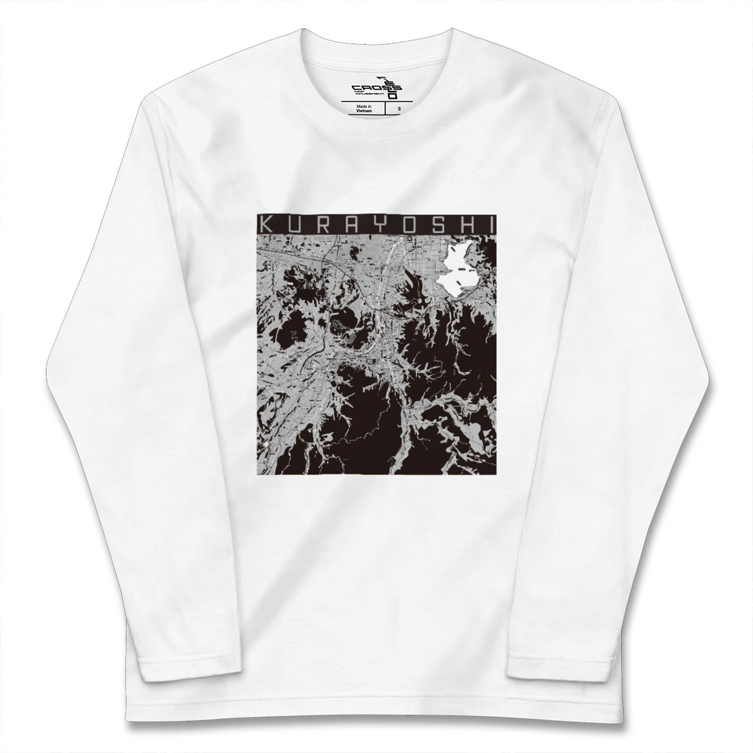 【倉吉(鳥取県)】地図柄ロングスリーブTシャツ