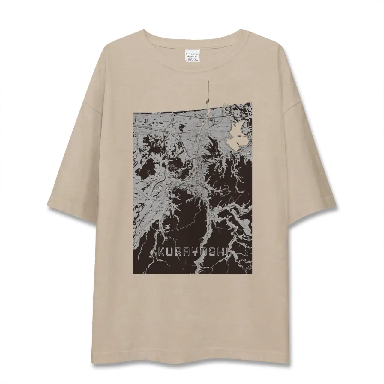 【倉吉（鳥取県）】地図柄ビッグシルエットTシャツ