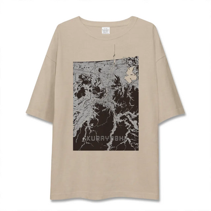 【倉吉（鳥取県）】地図柄ビッグシルエットTシャツ