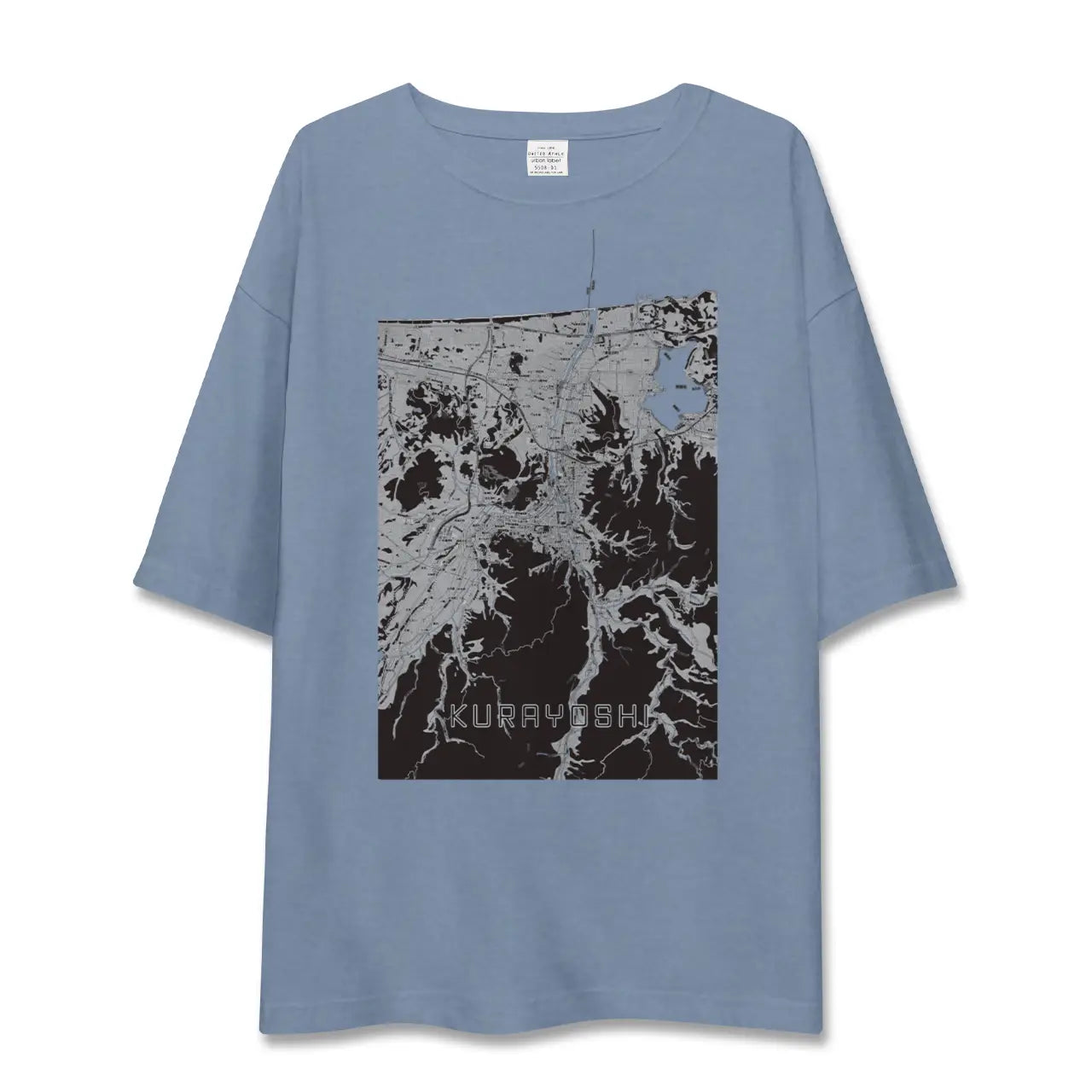 【倉吉（鳥取県）】地図柄ビッグシルエットTシャツ