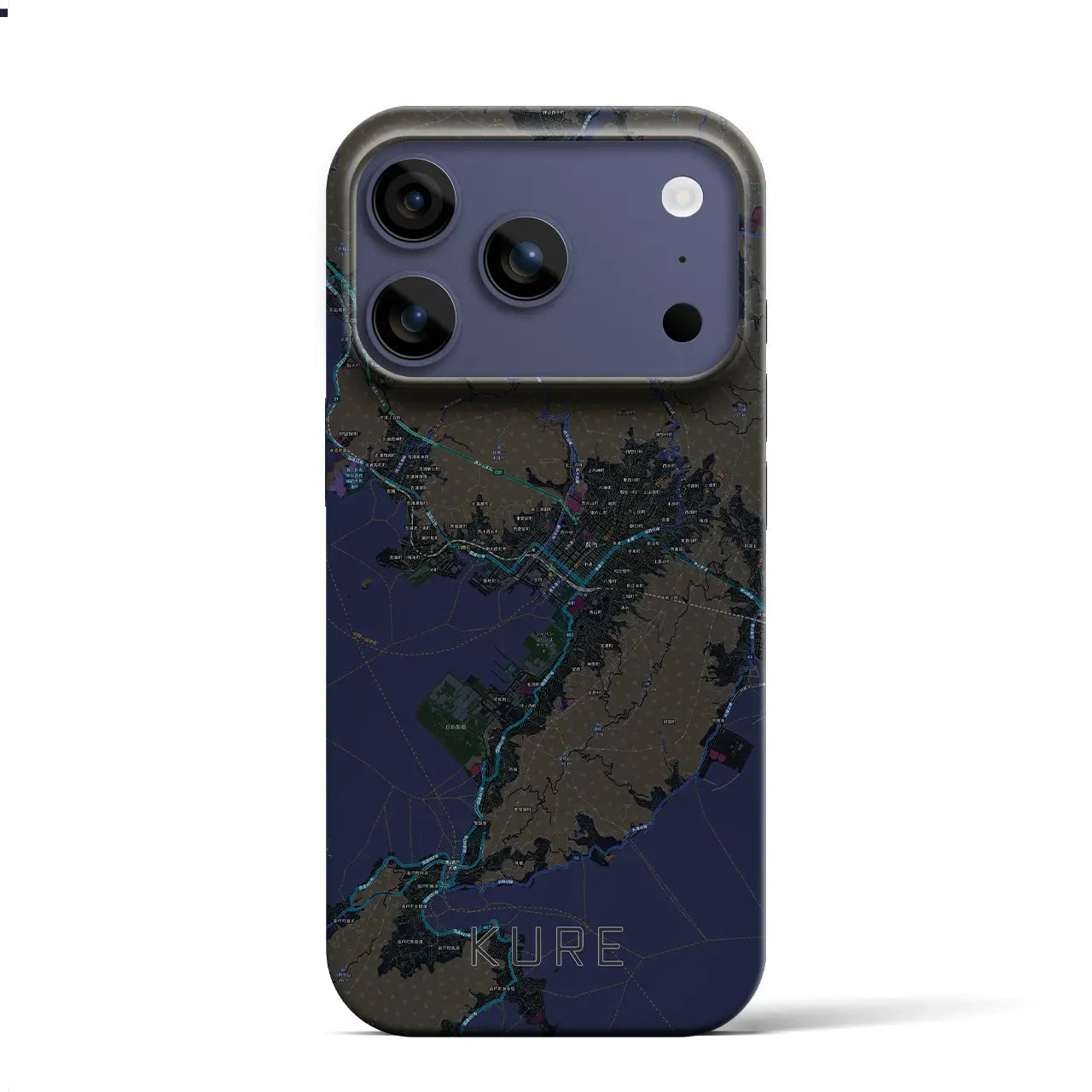 【呉（広島県）】地図柄iPhoneケース（バックカバータイプ）