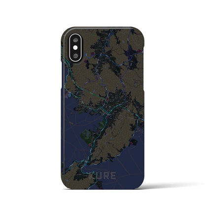 【呉（広島県）】地図柄iPhoneケース（バックカバータイプ）