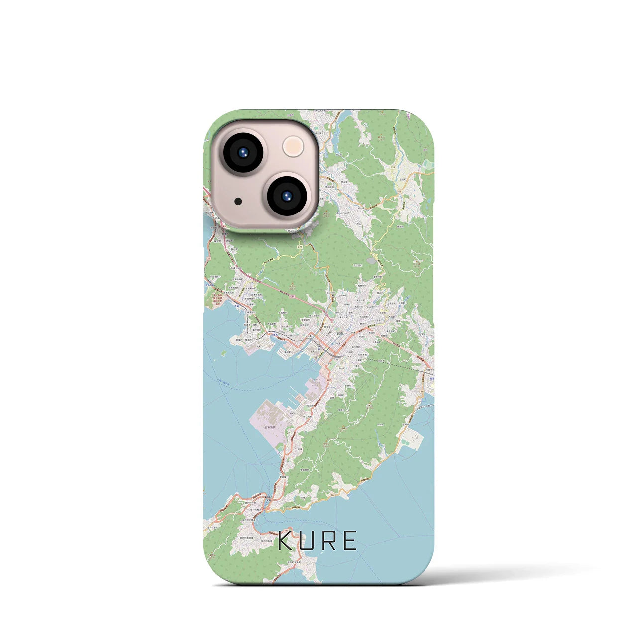 【呉（広島県）】地図柄iPhoneケース（バックカバータイプ）