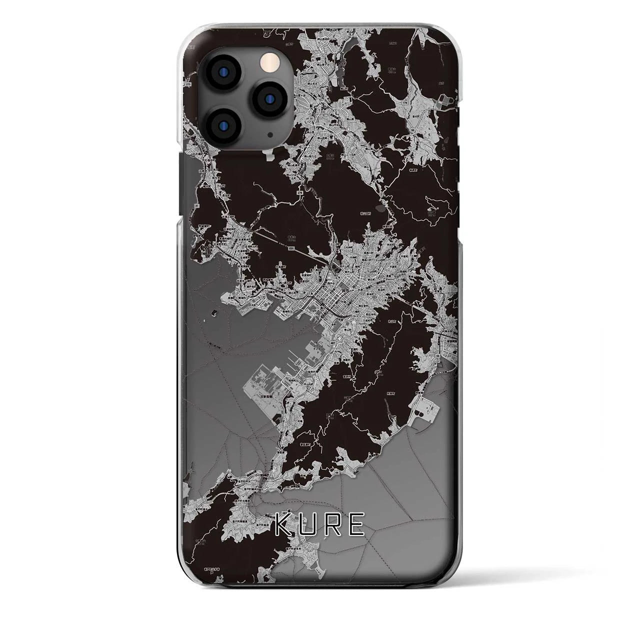 【呉（広島県）】地図柄iPhoneケース（クリアタイプ）